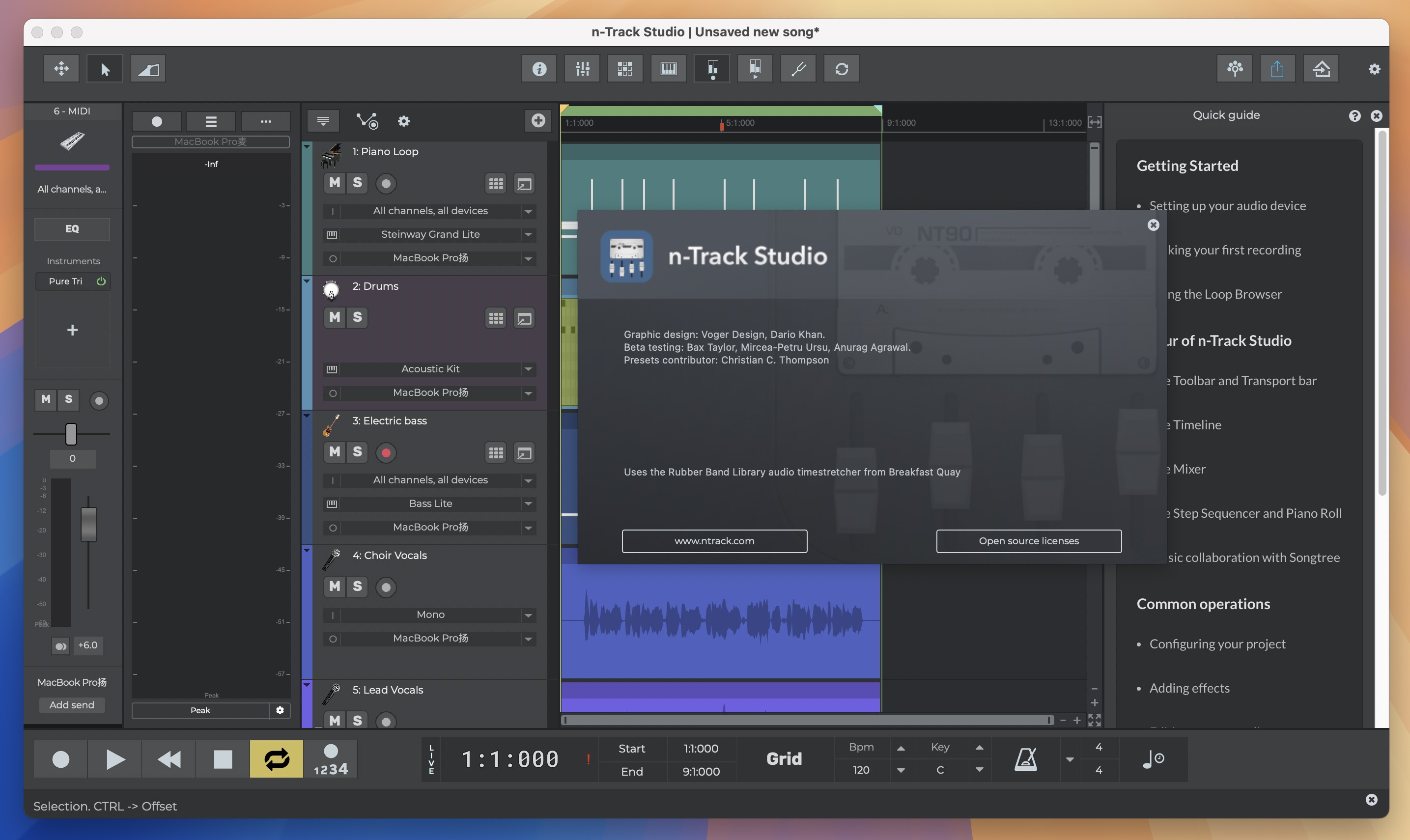 n-Track Studio Suite for Mac(多轨音乐制作软件)